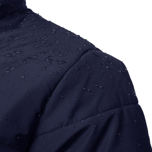 Vestes matelassées légères en toile pour l'extérieur avec fermeture éclair, coupe ample, coupe-vent et chaudes, manteaux d'hiver pour hommes - Product Image 4