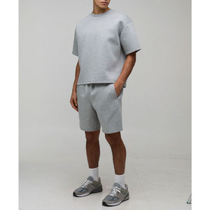 ชุดเซ็ตเสื้อผ้าสตรีทแวร์ผู้ชาย 2 ชิ้น กางเกงขาสั้น ชุดลำลองฤดูร้อน ผ้าแห้งเร็ว - Product Image 4