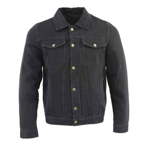 Chaqueta de Mezclilla Recubierta para Hombre, Otoño Invierno, Alta Calidad, Logotipo Frontal Personalizable, Resistente al Viento, Transpirable, 100% Algodón - Product Image 1