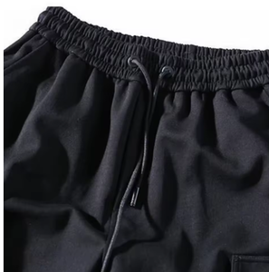 กางเกงลำลองผู้ชายทรงหลวมแฟชั่นเกาหลีฮิปฮอปกางเกงวอร์มชายกลางแจ้งสบายน้ำหนักเบาสำหรับผู้ชาย 3XL สีดำ - Product Image 5