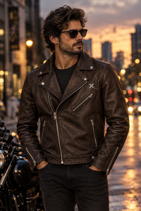 Blouson de motard en cuir |   Noir Bourgogne Gris Brun |   Fabricant OEM ODM |   Conception de qualité supérieure | - Product Image 2