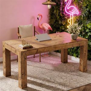 Escritorio de Estudio Rectangular de Diseño Cuidadosamente Elaborado, Escritorio Administrativo y para Computadora de Madera Sólida - Product Image 3