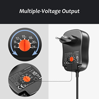 Alimentation universelle AC-DC 41W 6V-24V 1.5A avec port USB 5V 1A et 10 prises DC pour appareils électroniques tels que les moniteurs, les routeurs