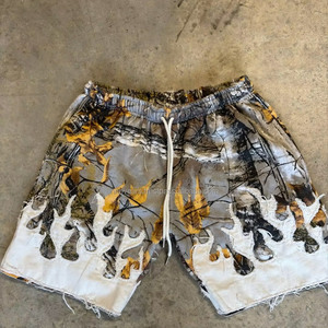 Wholesale Custom Embroidery <b>Patches</b> Logo Summer Casual Streetwear Baggy Camo 3D Camo Print Cargo <b>Shorts</b> for <b>Men</b> - Product Image 2