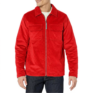 Chaqueta Bomber de Forro Polar Azul Claro para Hombre, con Cierre, Dos Bolsillos en el Pecho, Cuello Mao, Estilo Casual, Corte Regular, para Primavera - Product Image 5