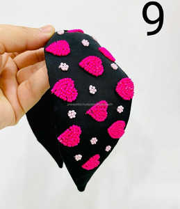 Serre-têtes décontractés faits main de luxe, brodés de perles, en tissu léger, lumineux, durables et de haute qualité pour femmes et filles - Product Image 2