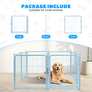 Clôture <span class=keywords><strong>pour</strong></span> animaux de compagnie en tube carré de fer moderne, pliable et modulable, facile à assembler, <span class=keywords><strong>pour</strong></span> chiens, chats, lapins, usage intérieur et <span class=keywords><strong>extérieur</strong></span>, vente en gros usine - Product Image 6