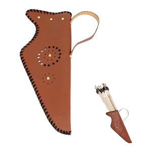 High Quality Leather <b>Quiver</b> For Archery Strong Stitching Comfortable Wear Adjustable Belt Outdoor Hunting Target Practice - Product Image 1