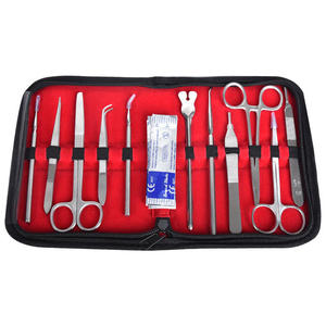 <b>13</b> Pcs Stainless Steel Manual Minor Surgery Dressing Instrument Set Medical Training Surgical Practice Kit Storage Box OEM CE - Product Image 4
