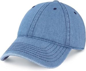 Gorra de Béisbol Personalizada Azul Denim de 6 Paneles, 100% Algodón, Ajustable, Unisex, Color Sólido, Talla Adulto, Venta al Por Mayor, Ropa Casual - Product Image 2