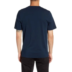 Camiseta de Manga Corta para Hombre, Color Azul Marino, Cuello Redondo, Corte Regular, Tejido de Punto, Color Sólido, Estilo Casual, Calidad Premium - Product Image 2