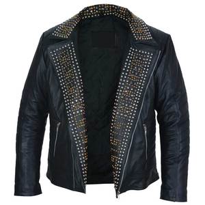 Veste d'équitation en cuir véritable haut de gamme pour femme, style punk contemporain, coupe ajustée avec ferrures décoratives et fermeture éclair intégrale - Product Image 6