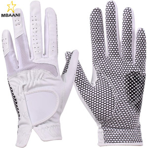 Guantes de Golf de Piel Sintética Antideslizantes de Poliuretano para Mujer, Un Par - Lisos para Ambas Manos - Product Image 2