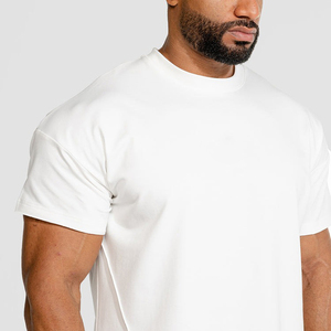 T-shirts de sport pour hommes Strong Gym, entraînement fitness, course à pied, respirants, extensibles, 100% coton, tissu tricoté, évacuation rapide de l'humidité - Product Image 3