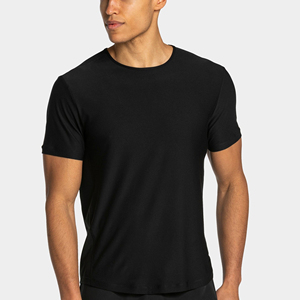 T-shirt décontracté slim pour homme, blanc pur, personnalisable en gros, idéal pour le travail, le fitness et les sorties, avec t-shirt vierge - Product Image 1