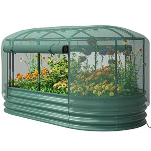 Bac de plantation surélevé vert et jardinière pour filet de jardinage - Product Image 5