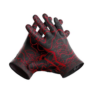 Top High Quality Prime Craft American Football Gloves Fully Sublimation Print Custom Logo Synthetic Leather/Neoprene/<b>Sticky</b> - Product Image 4