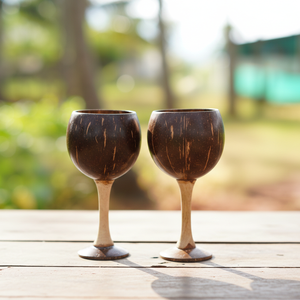 Copa de Vino de Madera de Teca Hecha a Mano, Acabado Pulido, Técnica de Corte Ecológica, Decoración Antigua para el Hogar, Manualidades DIY, Marca KOTTRAVAI - Product Image 6