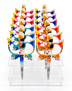 Ciseaux à broder en acier inoxydable en forme de chat coloré avec manche en plastique, coupe-fils à pointe fine pour le point de croix et la couture - Product Image 1