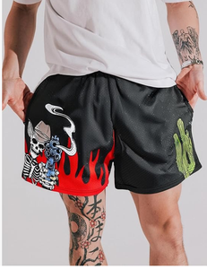 <b>Men</b> s Graphic Print Board Shorts Quick Dry Drawstring Casual Summer Athletic Shorts for <b>Men</b> Mid Waist Short Length Side Pockets - Product Image 3
