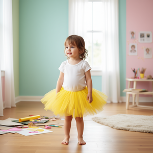 Tessuto a rete giallo Ilan 48 cm x 9 m per la realizzazione di gonne tutù - Product Image 2