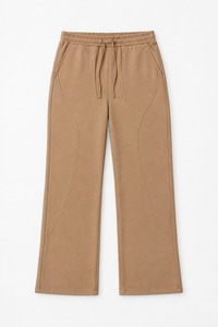 Pantalones de Salón Anchos Estilo Hip Hop Premium con Cintura Elástica, Corte Holgado de Tiro Medio, Color Liso, Primavera - Product Image 2