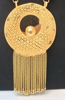 Parure de bijoux pour femme, collection exclusive, pendentif magnifique plaqué or 24 carats de Dubaï, 2 grammes d'or massif, meilleur rapport qualité-prix, tendance