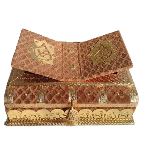 Caixa de MDF islâmico para Alcorão, artesanato em madeira, caixas de madeira e placas de parede, melhor fabricante do mundo, caixa de Alcorão islâmica em madeira