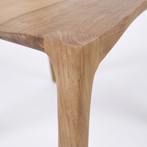 Chaise de salle à manger moderne en teck massif capitonnée, design minimaliste, dossier et assise sans joint pour villa, salle à manger, mobilier de maison - Product Image 4