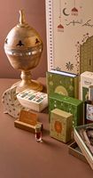 Ensemble de mubkhar arabe fait main en Inde, boîte en bois écologique, porte-encens religieux, brûleur de bakhoor, design tendance