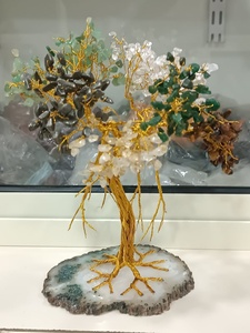 Árbol de Bonsái Natural Dhanyog, 500 Cuentas de Cristal, Árbol del Dinero Feng Shui, Decoración para el Hogar y la Oficina, Regalo de Prosperidad - Product Image 2