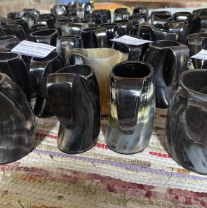 Nouvelle Tasse Authentique en Corne de Buffle Écologique Faite à la Main, Qualité Alimentaire, Style Médiéval, Religieuse, Feng Shui, Animaux, Bière, Rustique, Noël - Product Image 1