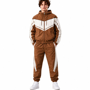 Chaqueta y Pantalones Deportivos de Nailon Personalizados para Hombre, Traje Deportivo Cortavientos - Product Image 1