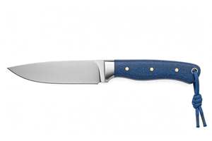 Herramienta Utilitaria de Exterior con Hoja Fija Personalizada al por Mayor con Mango de Micarta Azul - Product Image 4