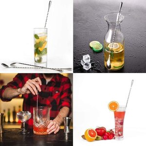 Custom Stainless Steel Modern Eco-Friendly Cutlery Creative <b>Bar</b> Cocktail Stirring Spoon Swizzle Stick Long Mixing Spoons - Product Image 5
