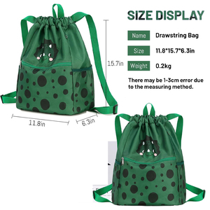 Custom Logo Sublimation <b>Drawstring</b> Bags Polyester Gym <b>Backpack</b> Sports Travel Promotional String Bag Wholesale - Product Image 2