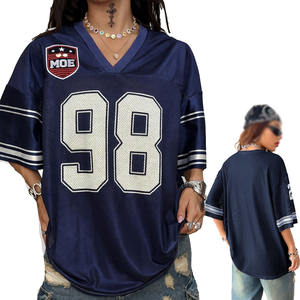 Maillot de football américain personnalisé imprimé, grande taille, en maille simple couche, coupe ample, pour fans de sport - Product Image 1