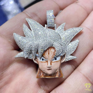 Colgante de Pelo con Diseño de Púas Inspirado en el Anime, con Diamante Moissanite VVS y Plata de Ley 925 - Product Image 6