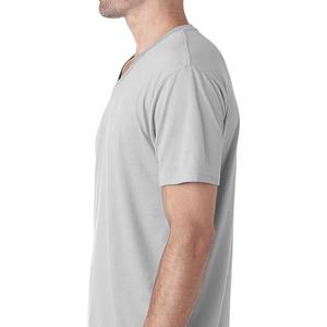 Camiseta de Cuello en V 100% Algodón para Hombre, Tendencia Actual, Logotipo y Diseños Personalizados, Patrón Sólido, Camisetas Lisas para Hombre - Product Image 5