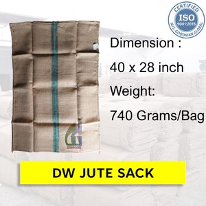 Sac en jute neuf de 40x28 pouces, 740g, 60 kg, pour café, cacao, qualité alimentaire, sac en toile de jute, sacs en toile de jute en gros, Goodman Global Bangladesh - Product Image 2