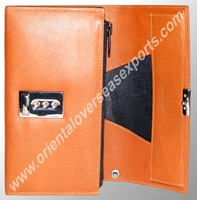 Dompet kulit asli DDDM kulit sapi dompet pelayan kustom logo emboss dompet pramugari saku koin dompet pelayan restoran
