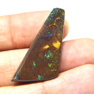 Ópalo de Boulder Australiano Cabujón Sólido, Ópalo Natural de Boulder Australiano Pulido Suelto para Joyería - Product Image 1