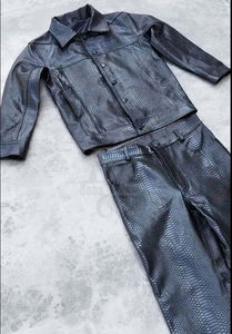 Nuevo Conjunto Deportivo de Cuero de 2 Piezas para Hombre, de Alta Calidad, Estilo Vintage, para Invierno, en Venta Online - Product Image 6