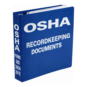 Leather A4 Zipper <b>Ring</b> <b>Binder</b> OSHA Workplace Safety Document Storage Folder - Product Image 1