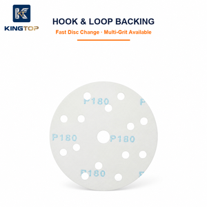 150mm Hook and Loop Aluminum Oxide Sanding Discs 80-600 Grit Medium Hardness OEM for Automotive Body Repair - Product Image 3