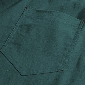 Shorts Bermuda pour Homme avec Cordon de Serrage, Taille Mi-Haute, Fermeture Boutonnée, Tissu Oxford Respirant, Style Décontracté - Product Image 6