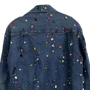 Chaqueta Vaquera de Hombre, Estilo Urbano, con Diamantes Brillantes, Tela de Alta Densidad, Calidad Profesional, con Pedrería - Product Image 2