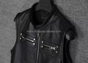 Chaleco de Motocicleta Étnico para Hombre, de Cuero Genuino de Alta Calidad, Transpirable, Ecológico, 3D, con Múltiples Bolsillos, Personalizable, para Invierno y Uso en Exteriores - Product Image 4