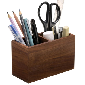 Organizador de Escritorio Multiusos de Madera, Portalápices de Madera, Portavasos, Almacenamiento de Artículos Escolares y de Oficina - Product Image 3