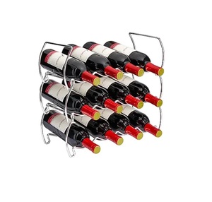 Soporte de Vino de Metal Negro Forjado a Mano para Encimera, Estante Sólido de Metal para Botellas de Vino con Textura Martillada, Soporte de Almacenamiento de Vino - Product Image 4